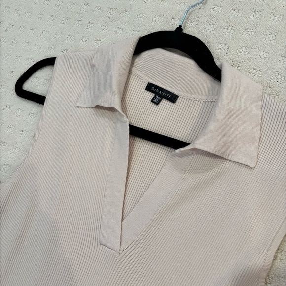 Dynamite Cream Collared Top - Picture 6 of 9